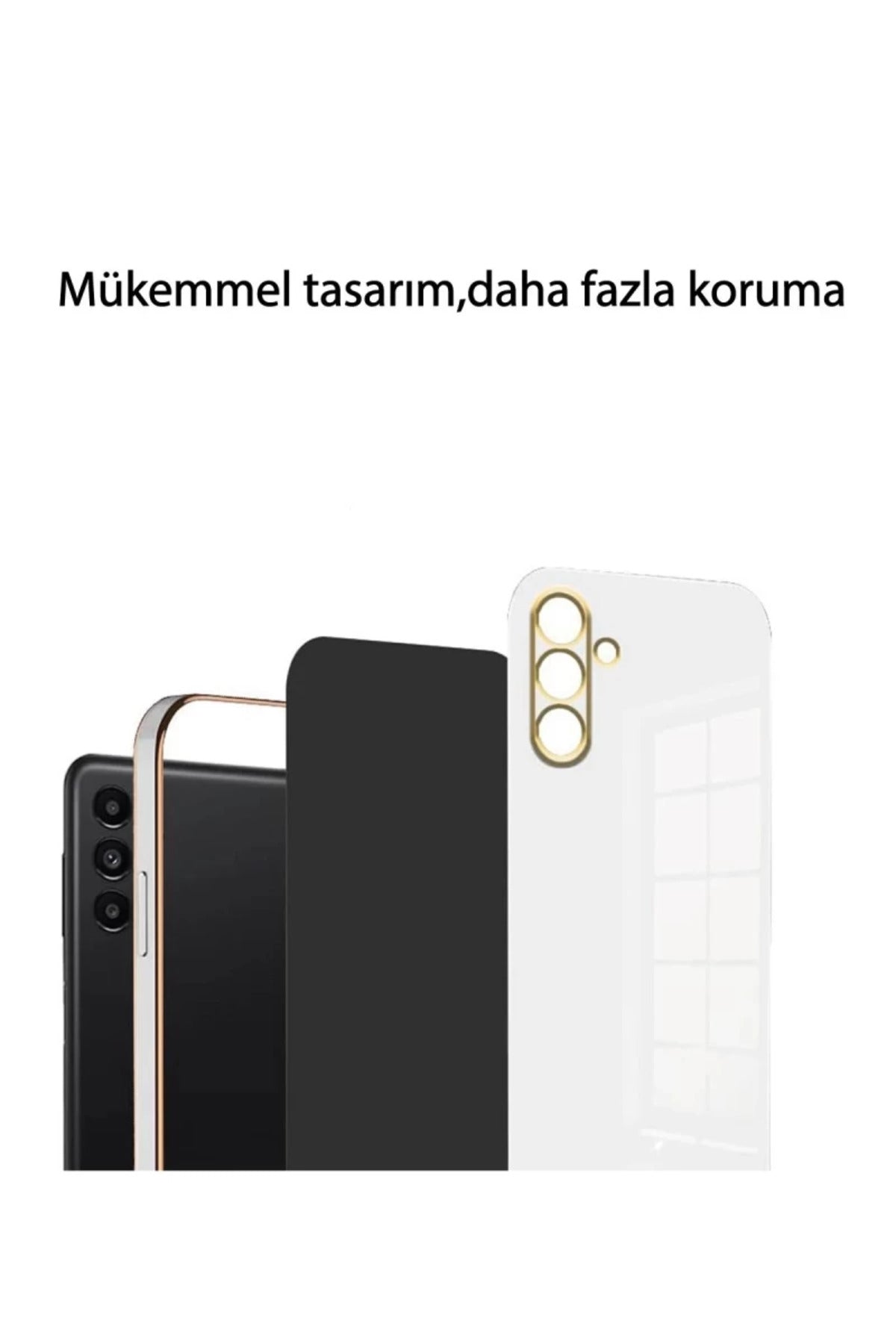 Samsung Galaxy M15 Uyumlu Kılıf Volet Silikon - Beyaz