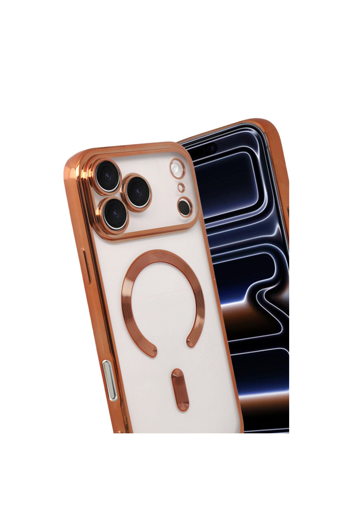 Apple iPhone 17 Pro Uyumlu Kross Magneticsafe Kapak - Turuncu
