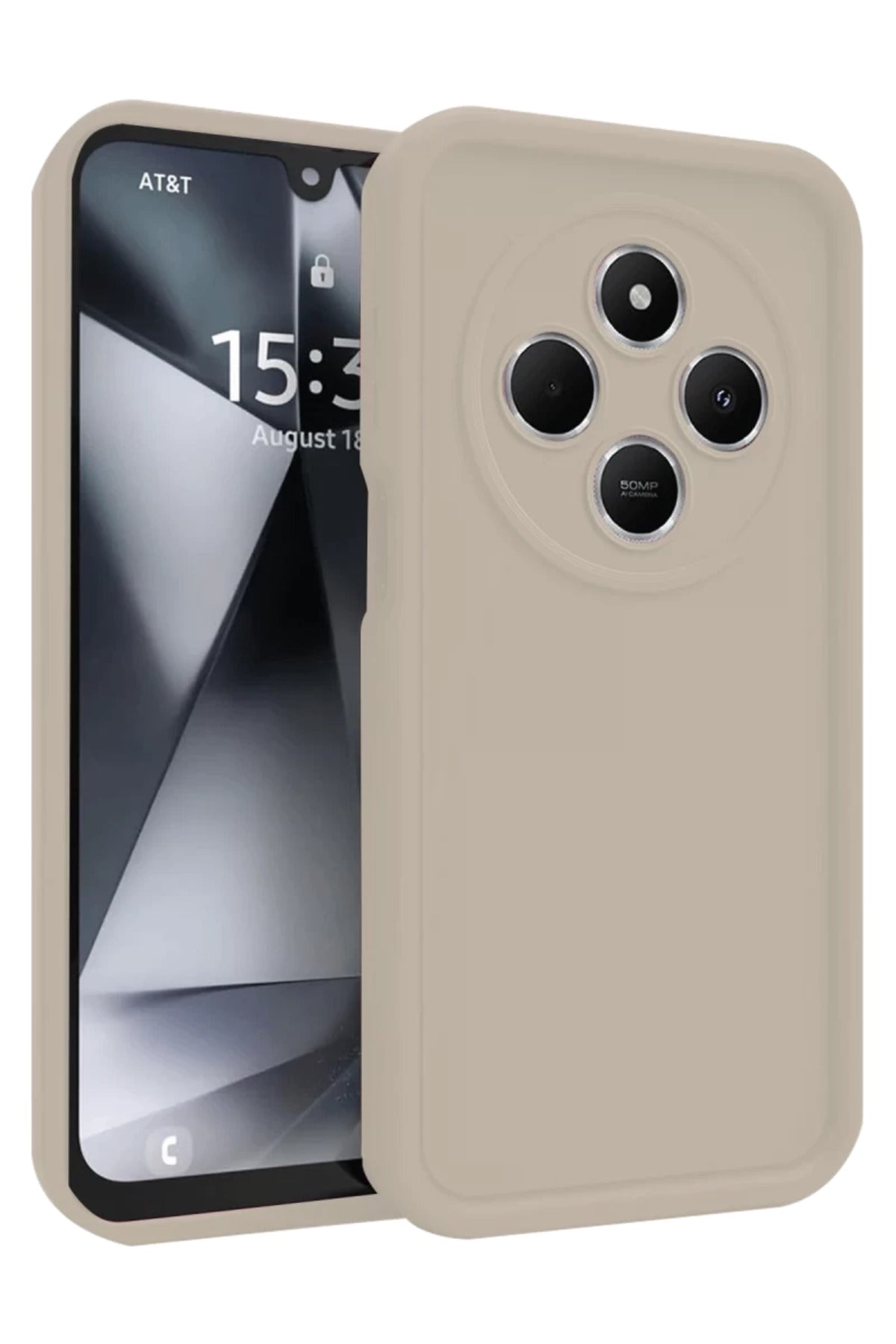 Xiaomi Redmi 14C Uyumlu Kılıf Viera Silikon - Krem