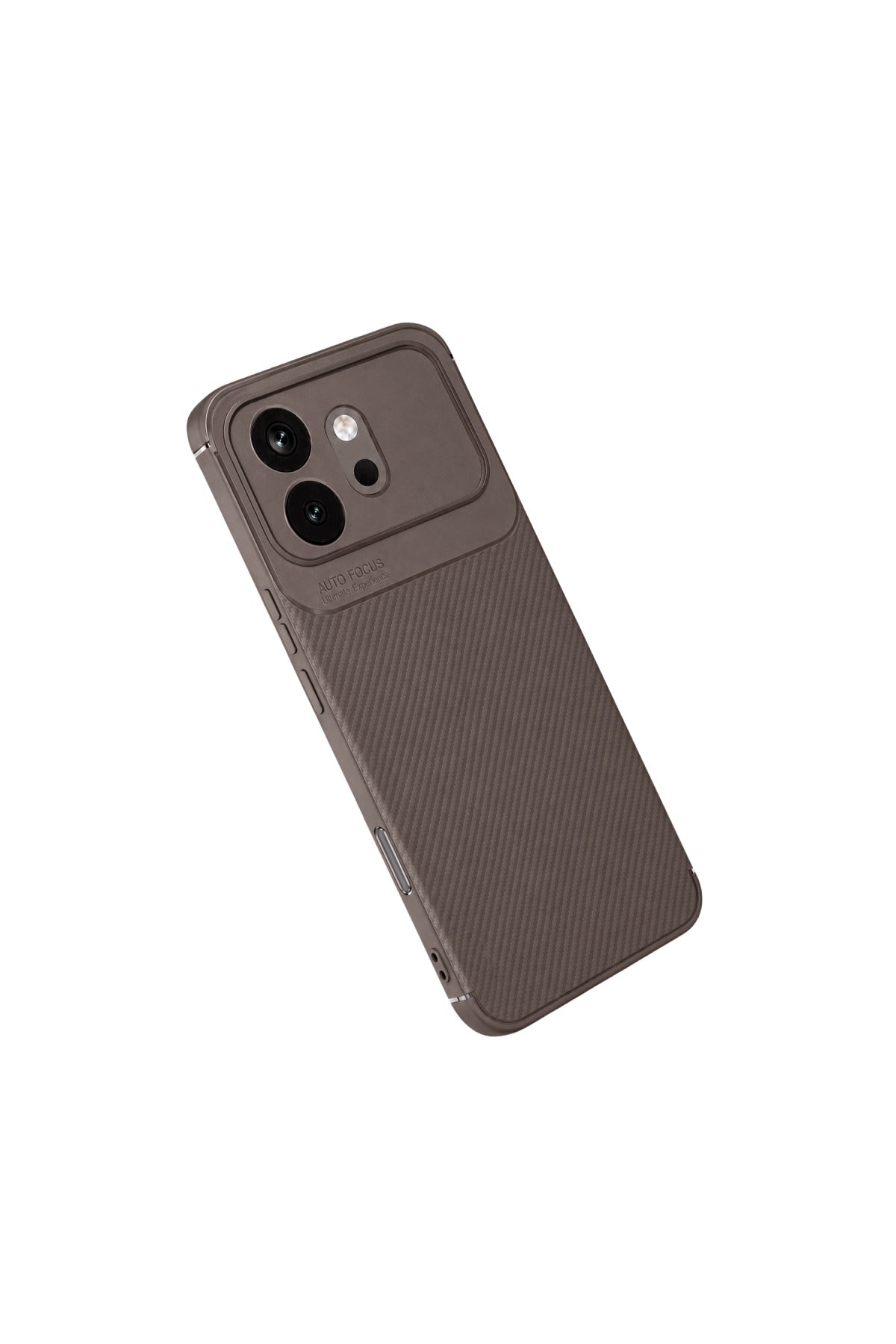 Huawei Honor 600 Uyumlu Auto Focus Karbon Kapak - Gri