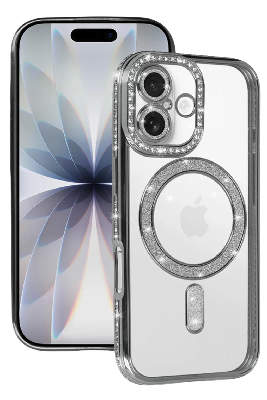 Apple iPhone 17 Uyumlu Joke Simli Magneticsafe Kılıf - Gümüş
