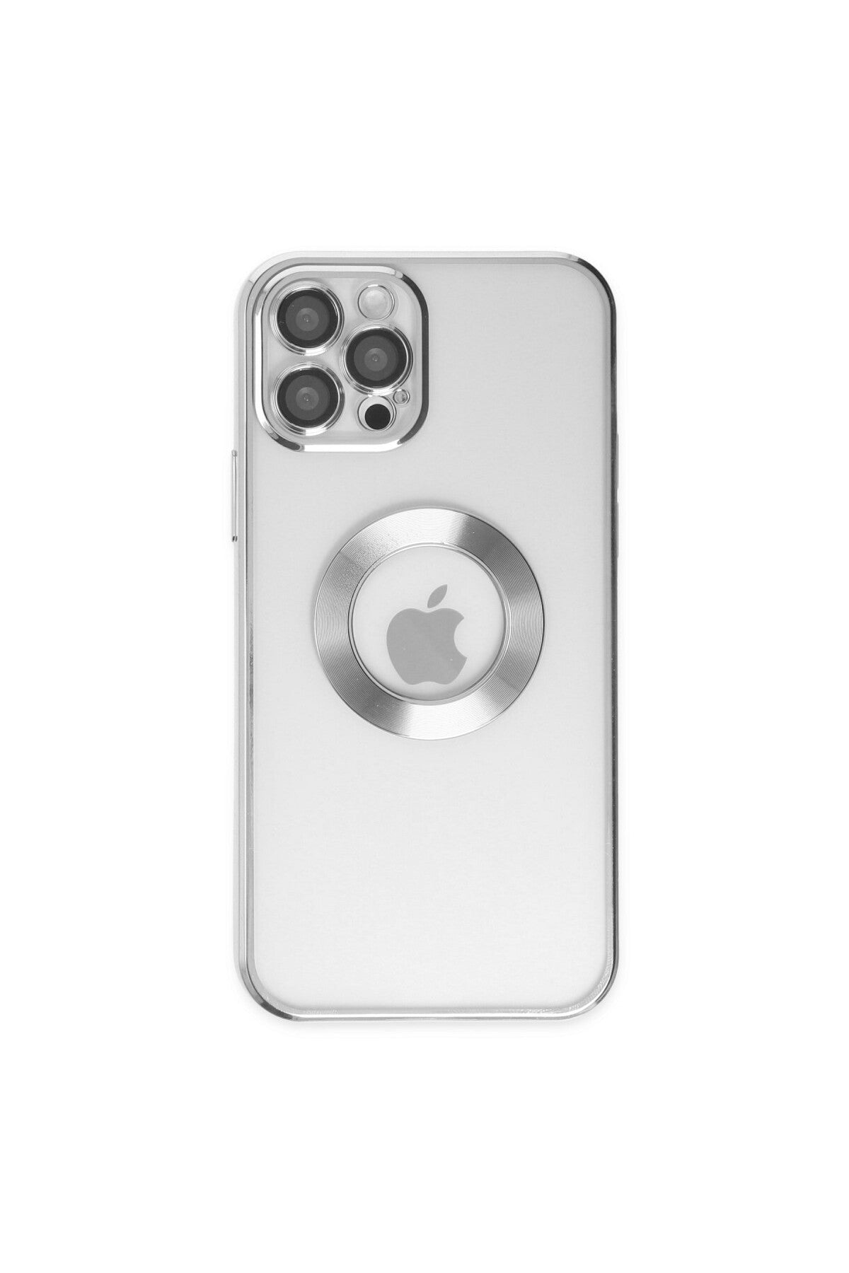 Apple iPhone 12 Pro Uyumlu Kılıf Slot Silikon - Gümüş