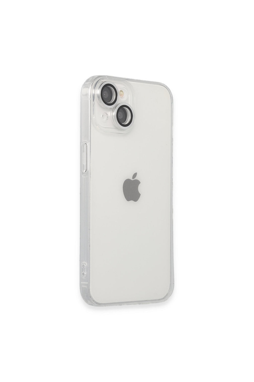 Apple iPhone 14 Uyumlu Kılıf Luko Lens Silikon - Gümüş