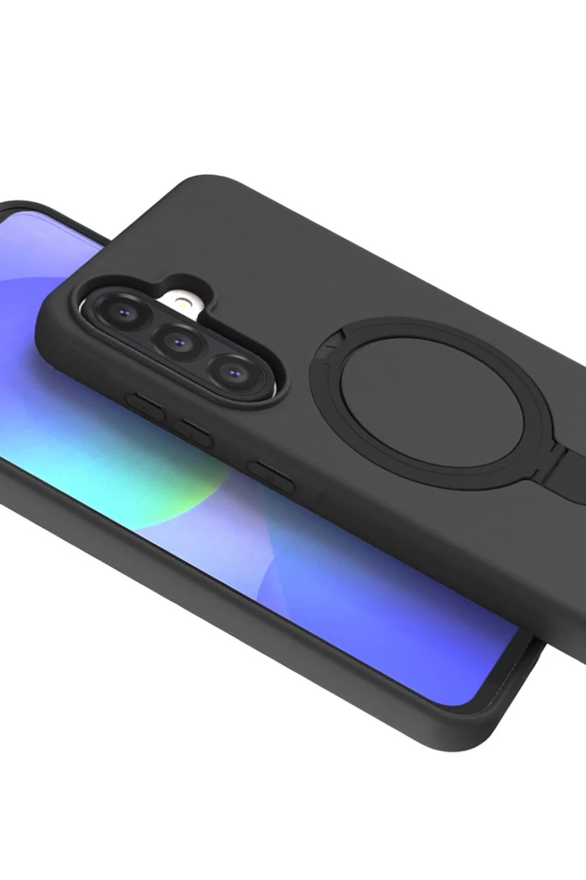 Samsung Galaxy A56 Uyumlu Regal Magsafe Standlı Kapak - Siyah