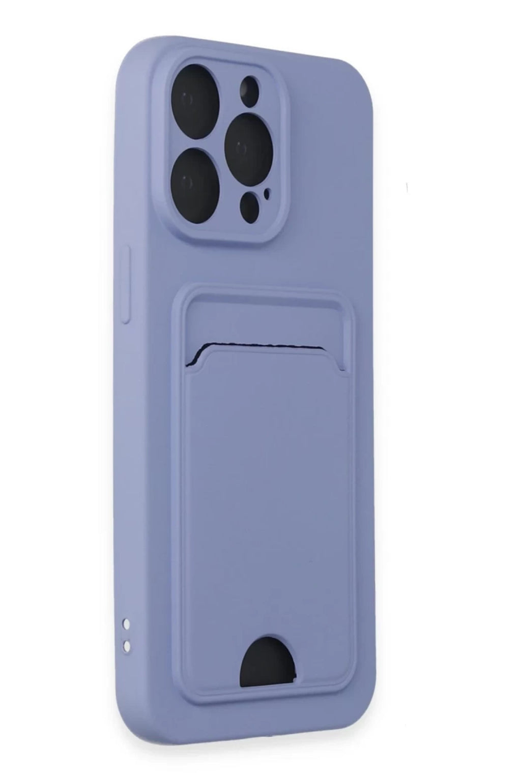 Apple iPhone 14 Pro Max Uyumlu Kılıf Kelvin Kartvizitli Silikon - Lila