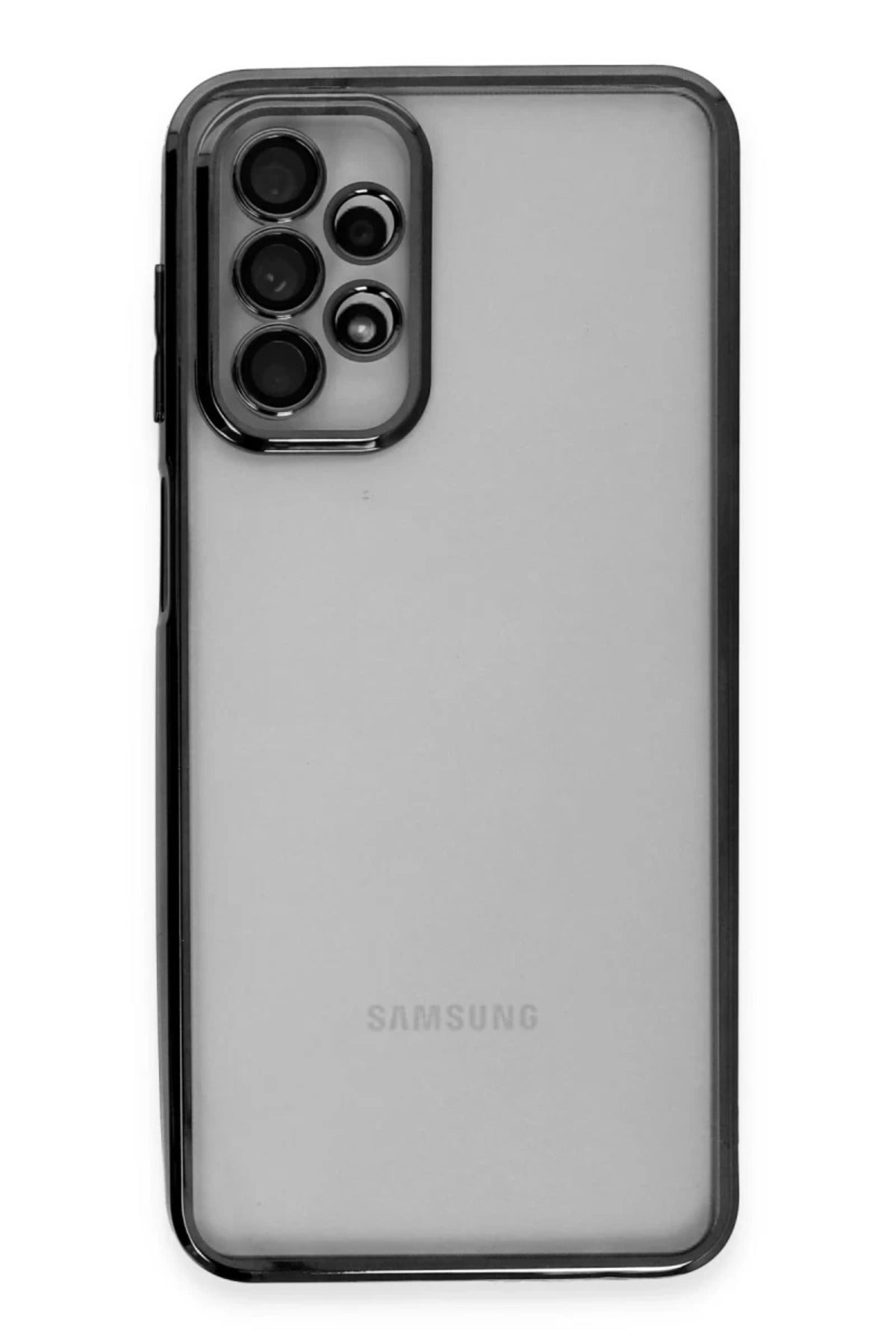 Samsung Galaxy A23 4G Uyumlu Kılıf Lensli Silikon - Siyah