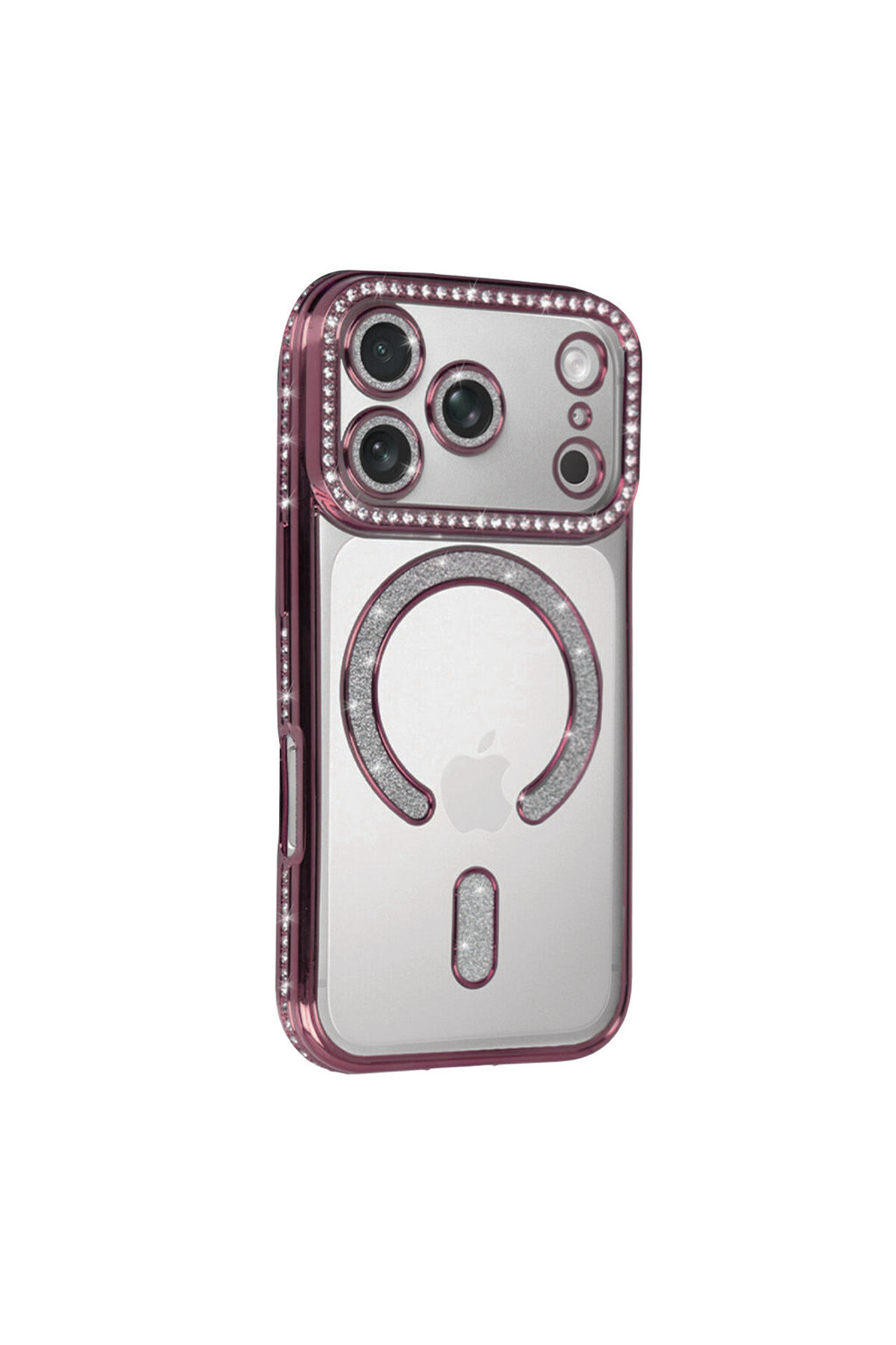 Apple iPhone 17 Pro Uyumlu Joke Simli Magneticsafe Kılıf - Pembe