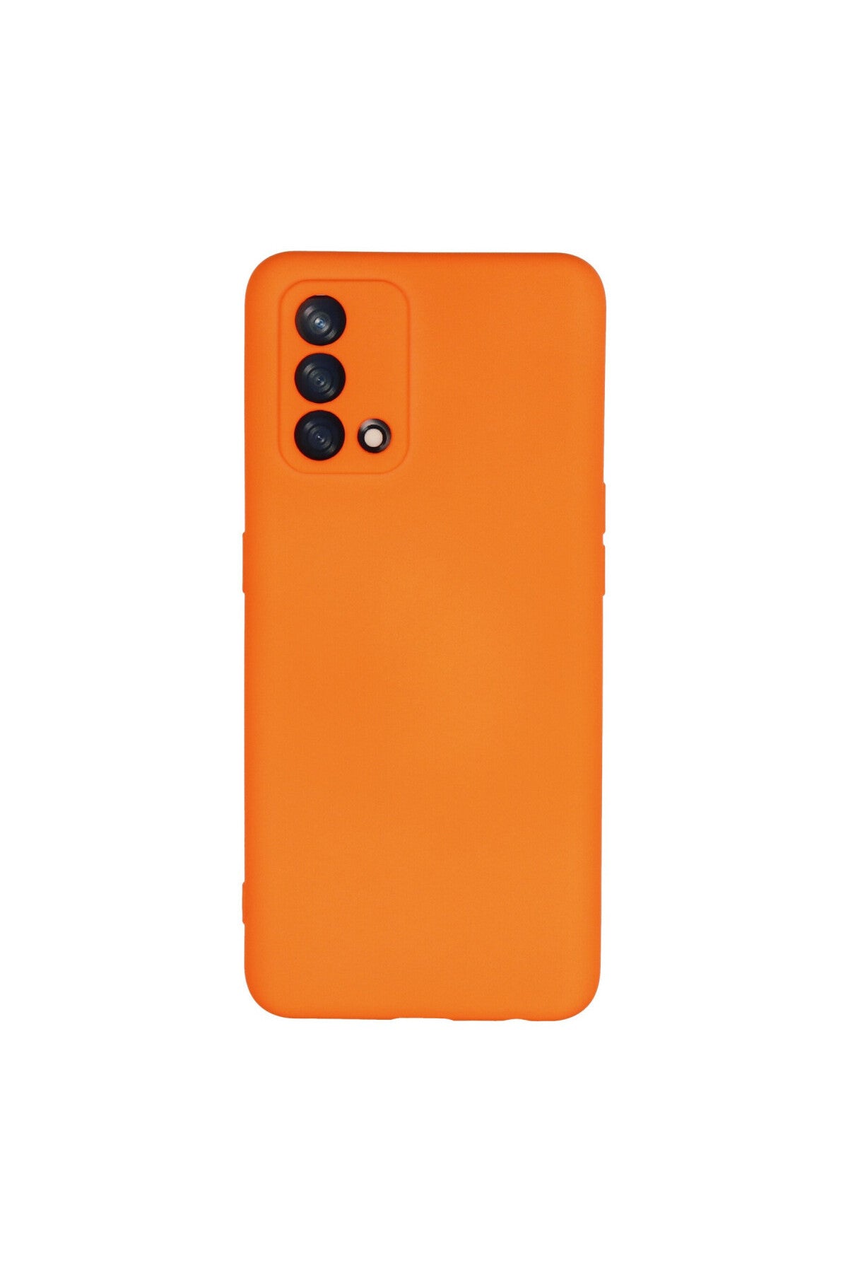 Oppo A74 4G Uyumlu Kılıf Nano içi Kadife Silikon - Turuncu