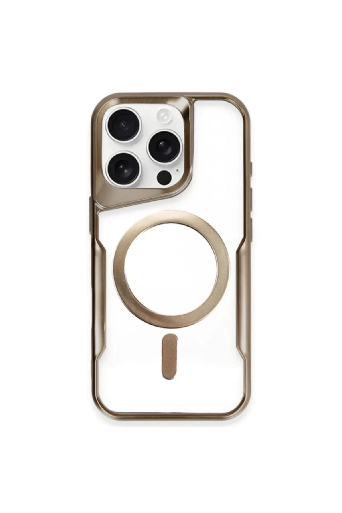 Apple iPhone 11 Pro Max Uyumlu Kılıf Boyi Magsafe Silikon Kapak - Kahverengi