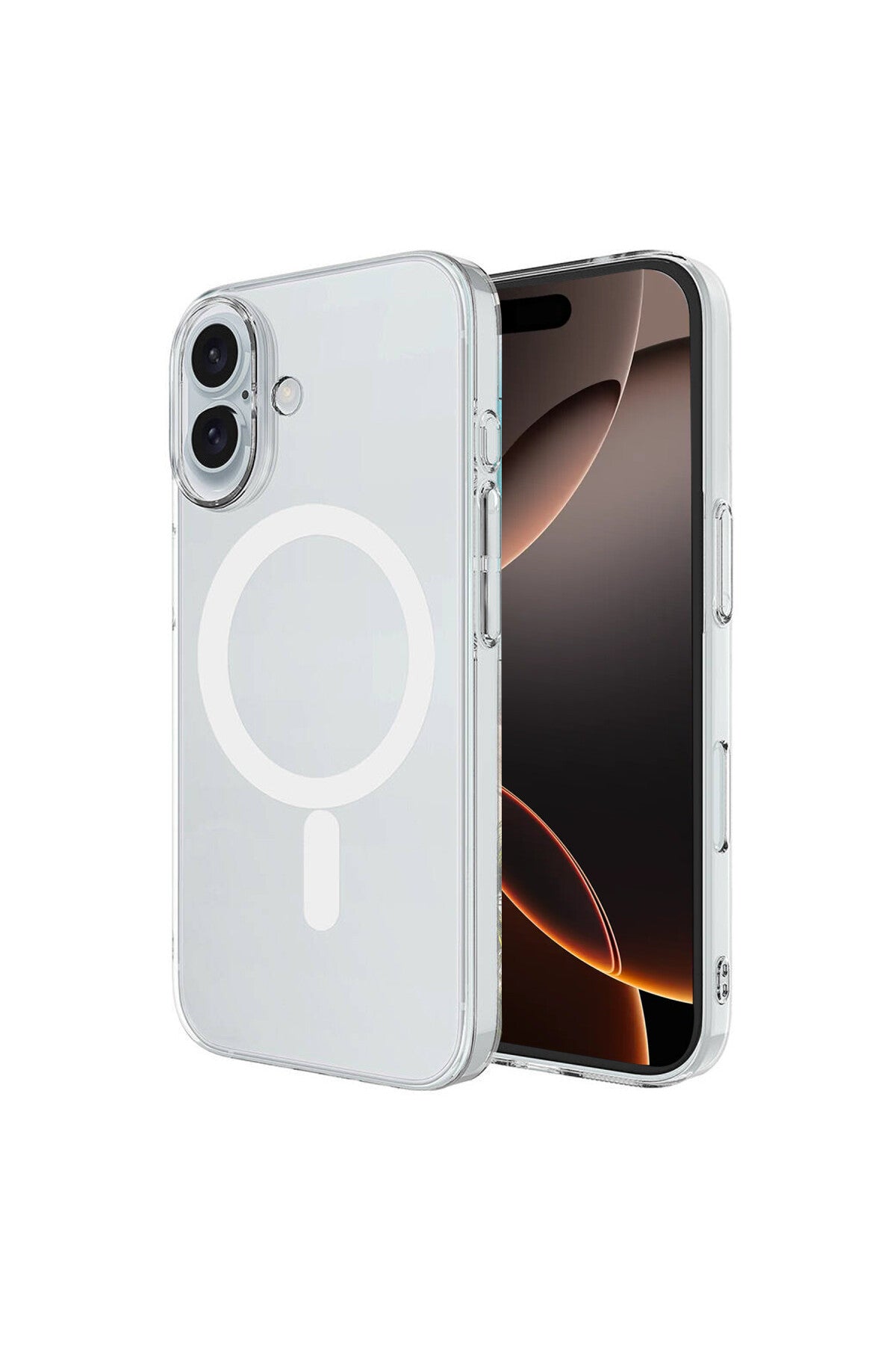 Apple iPhone 16 Plus Uyumlu Kılıf Magneticsafe Şeffaf Silikon - Şeffaf