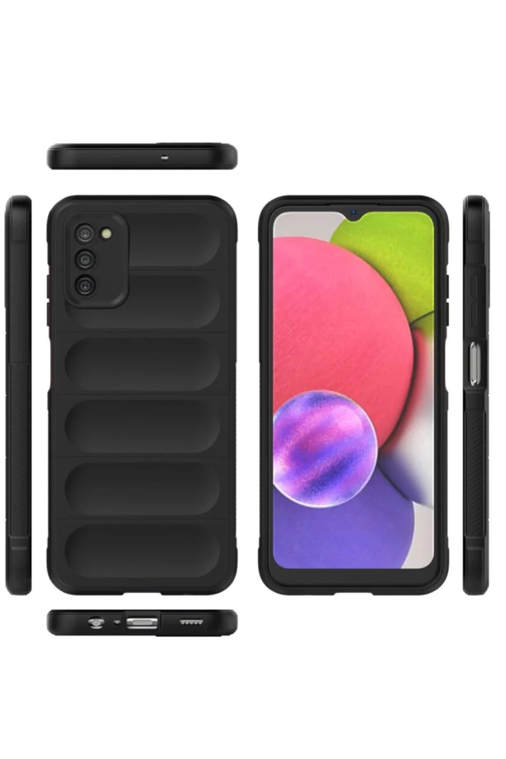 Samsung Galaxy A03S Uyumlu Kılıf Optimum Silikon - Siyah