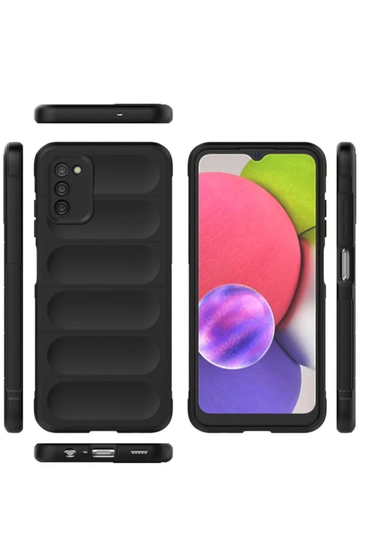 Samsung Galaxy A03S Uyumlu Kılıf Optimum Silikon - Siyah