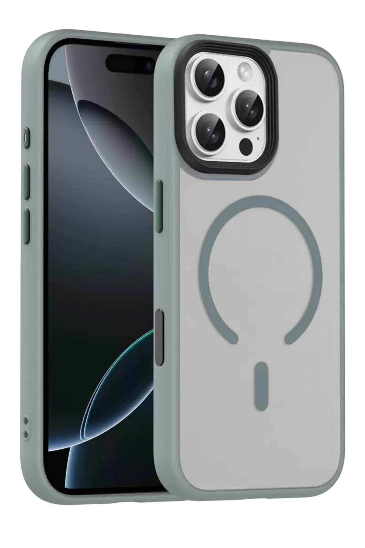 Joko Apple iPhone 16 Pro Max Uyumlu Megane Magsafe Kapak - Titan Gri