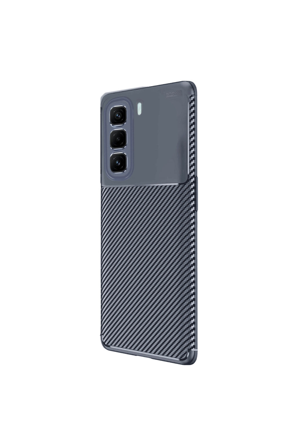 İnfinix Hot 50 4G Uyumlu Kılıf Auto Focus Karbon Kapak - Lacivert