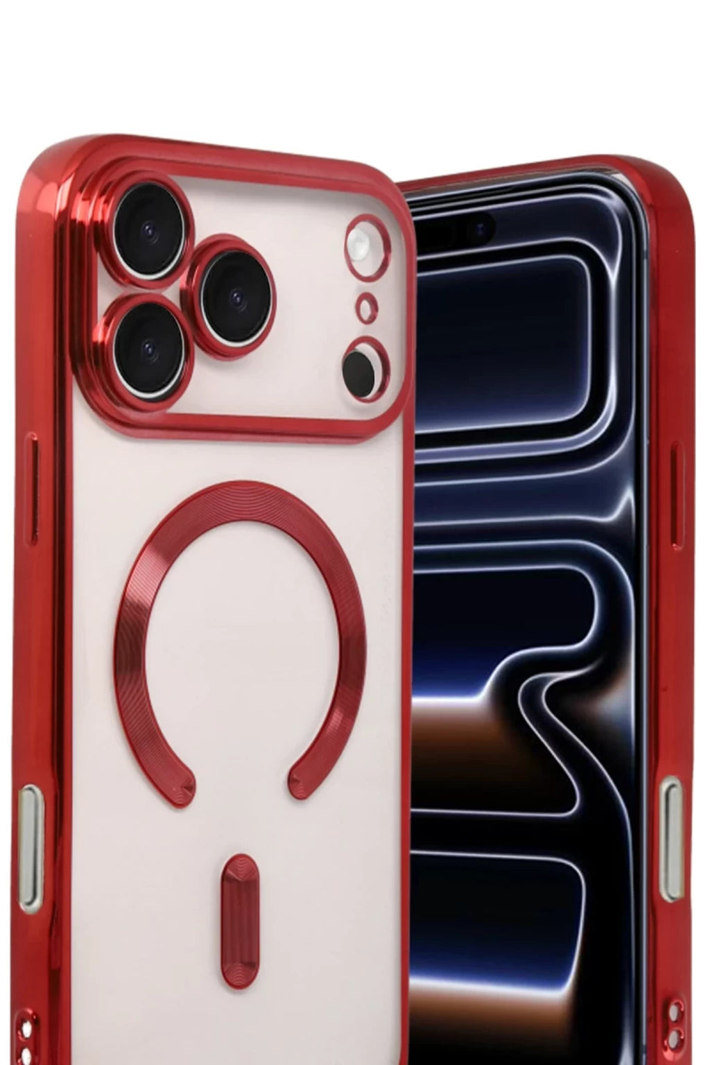 Apple iPhone 17 Pro Max Uyumlu Kross Magneticsafe Kapak - Kırmızı