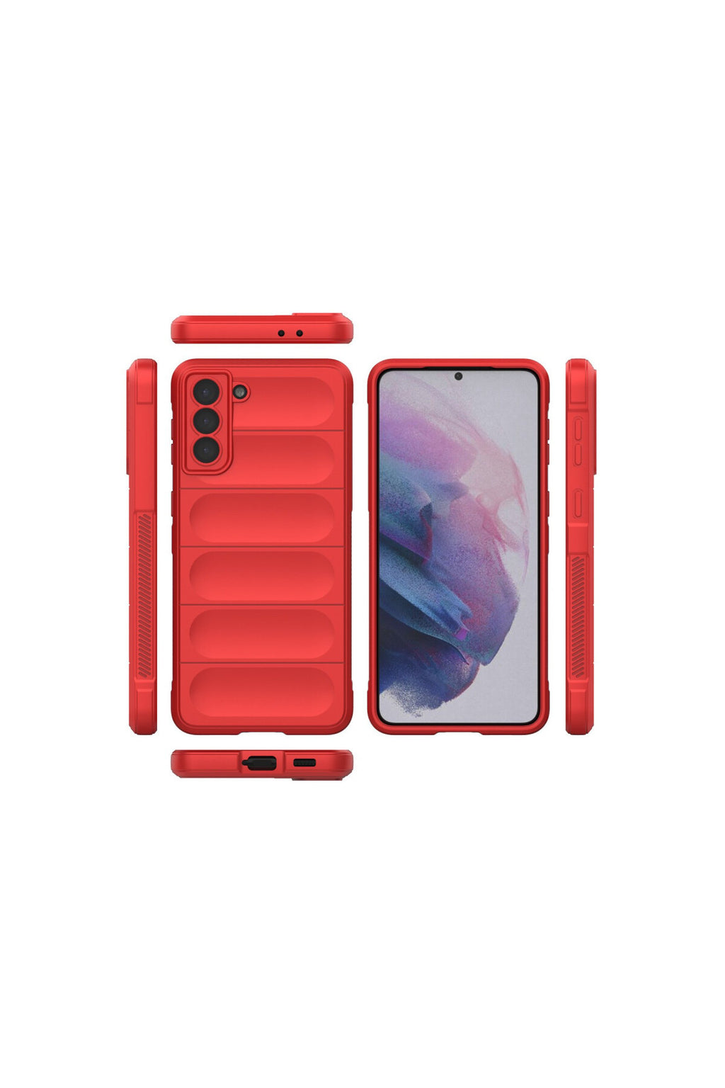 Samsung Galaxy S22 Plus Uyumlu Kılıf Optimum Silikon - Kırmızı