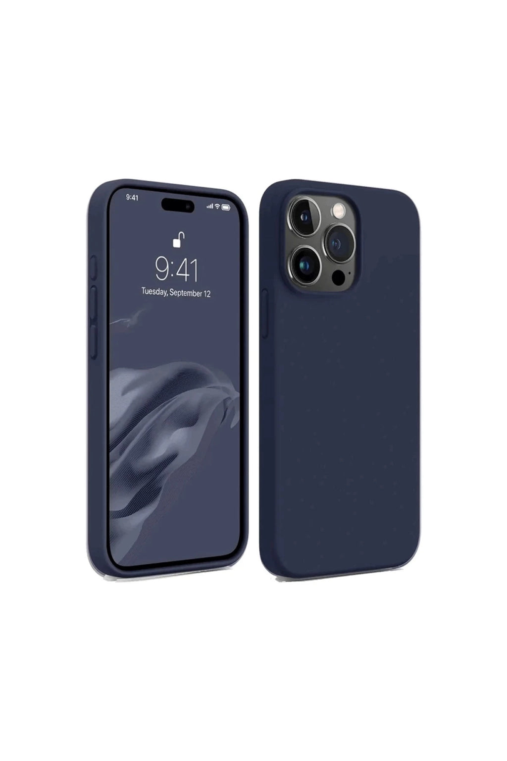 Apple iPhone 15 Pro Uyumlu Kılıf First Silikon - Lacivert