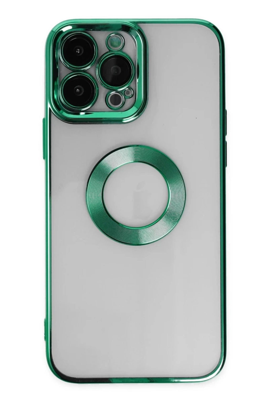 Apple iPhone 14 Pro Uyumlu Kılıf Slot Silikon - Köknar Yeşili