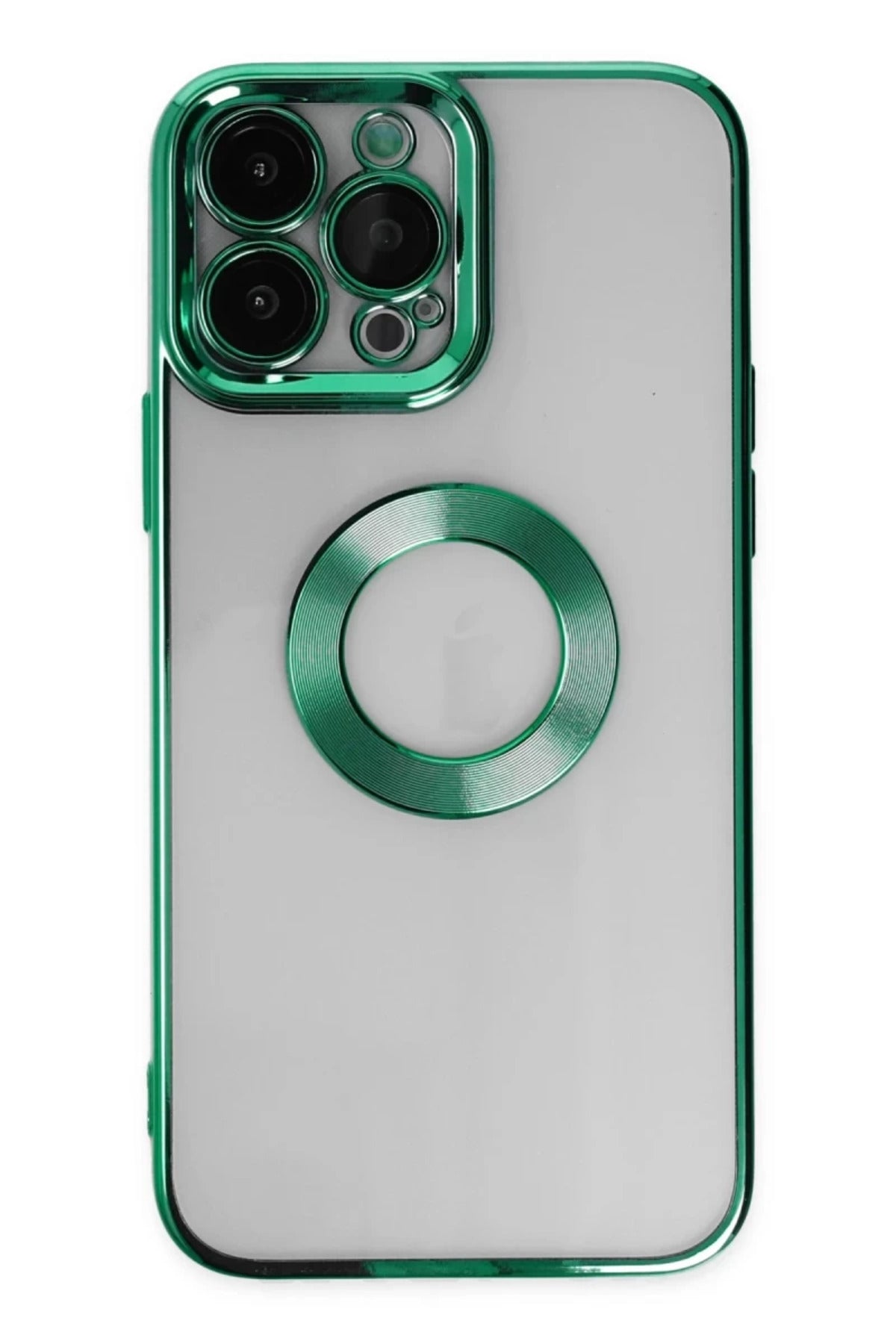 Apple iPhone 14 Pro Uyumlu Kılıf Slot Silikon - Köknar Yeşili
