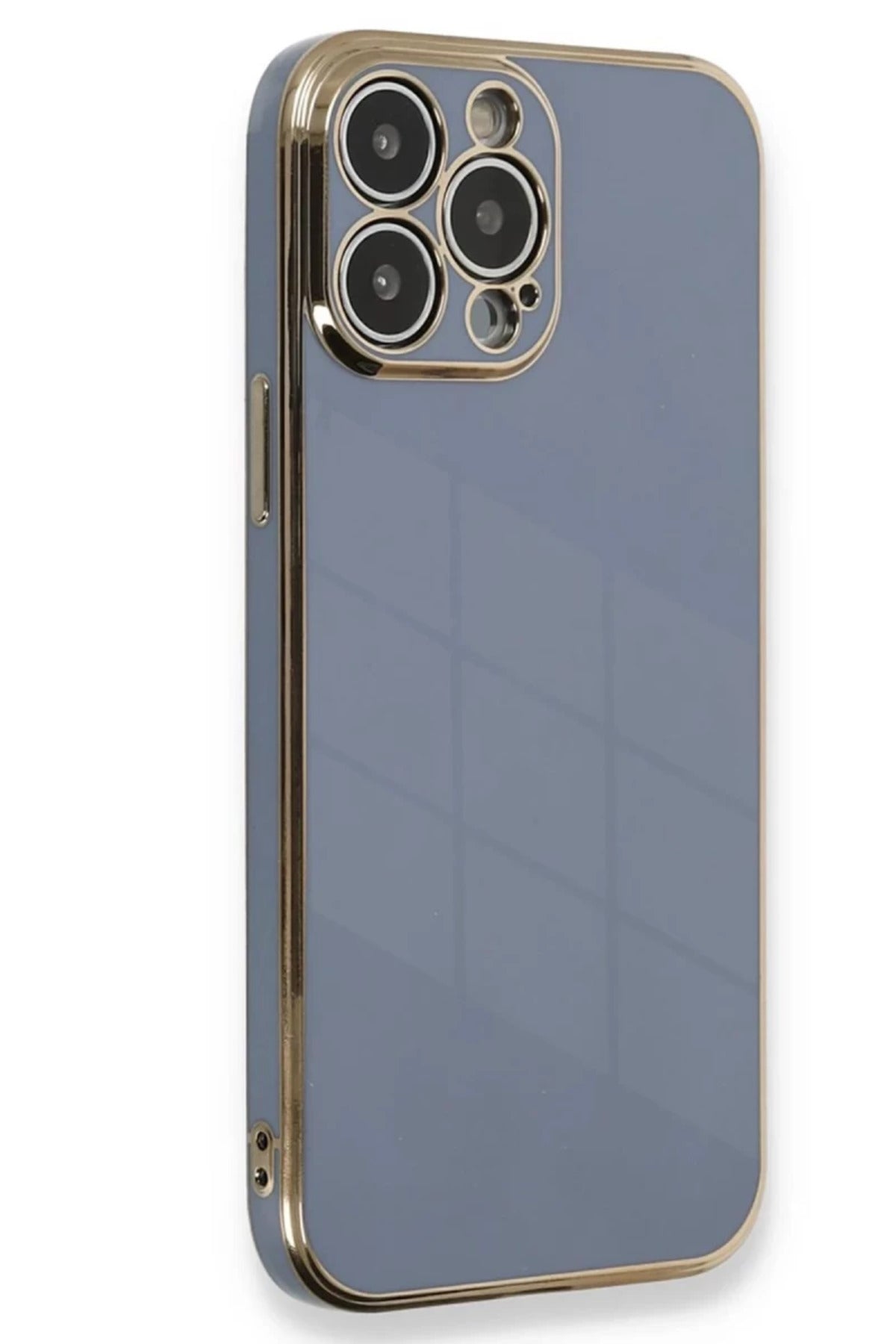Apple iPhone 15 Pro Uyumlu Kılıf Volet Silikon - Mavi
