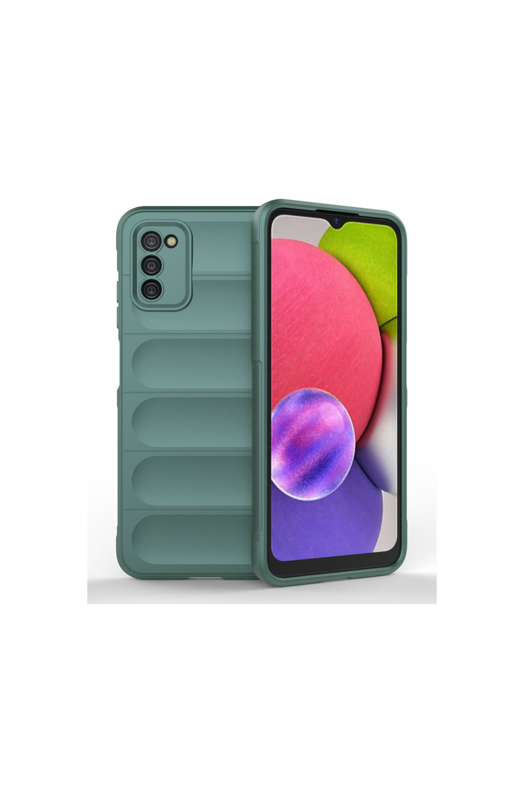 Samsung Galaxy A03S Uyumlu Kılıf Optimum Silikon - Koyu Yeşil