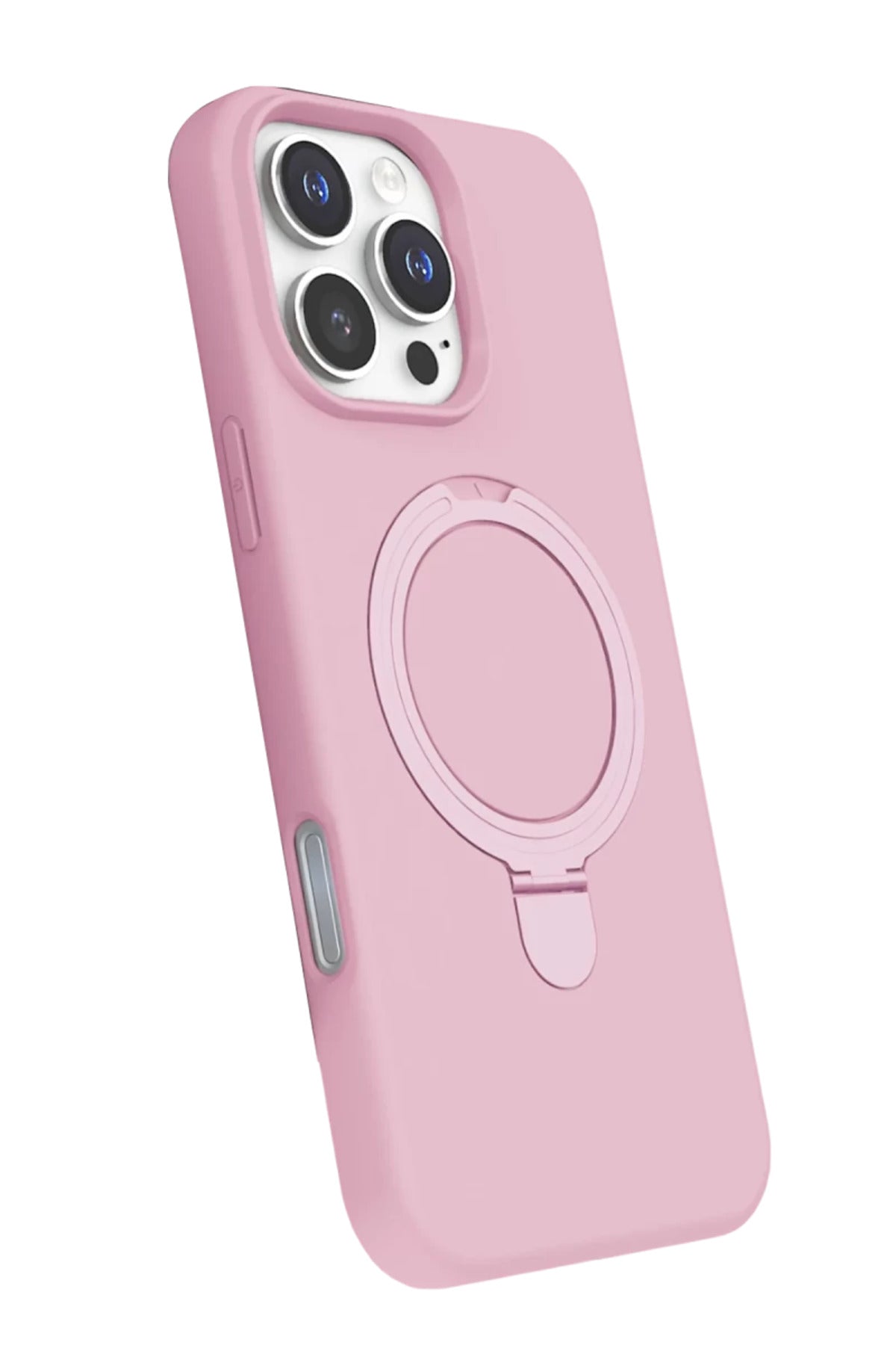 Apple iPhone 16 Pro Max Uyumlu Regal Magsafe Standlı Kapak - Açık Pembe