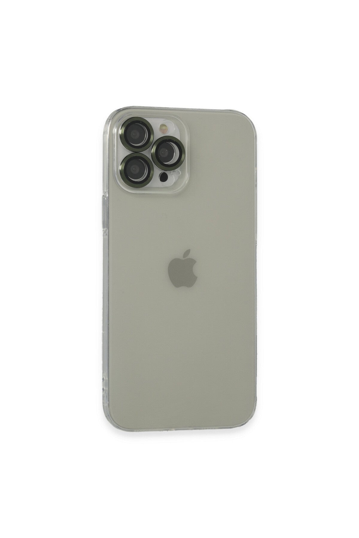 Apple iPhone 13 Pro Max Uyumlu Kılıf Luko Lens Silikon - Yeşil