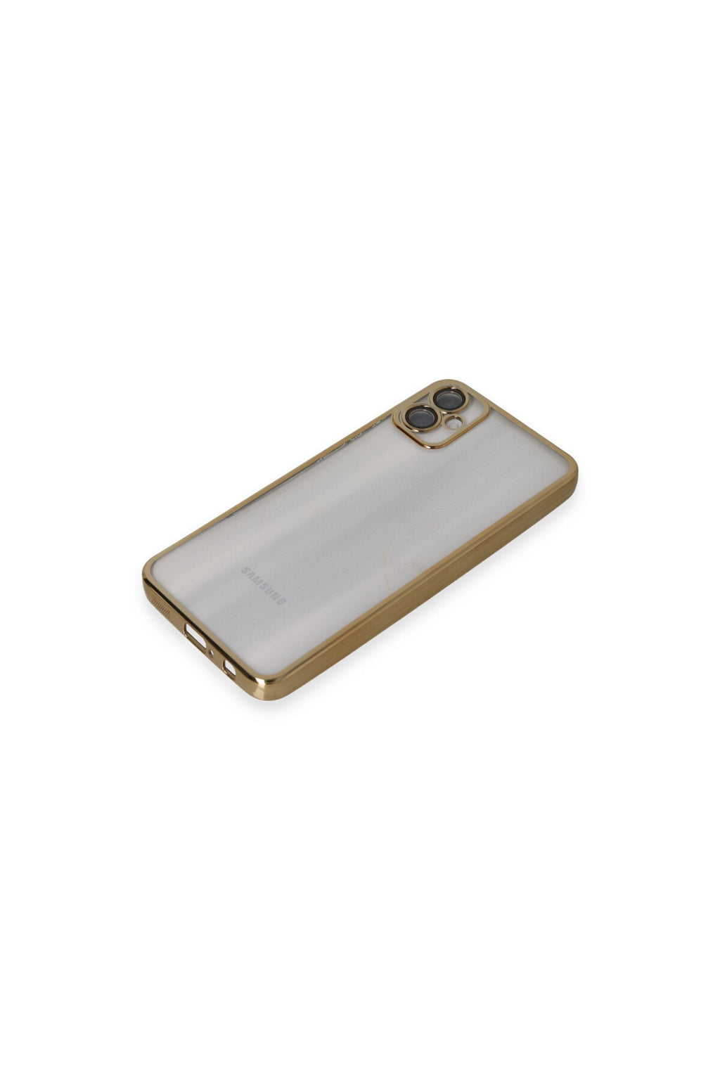 Samsung Galaxy A05 Uyumlu Kılıf Lensli Silikon - Gold