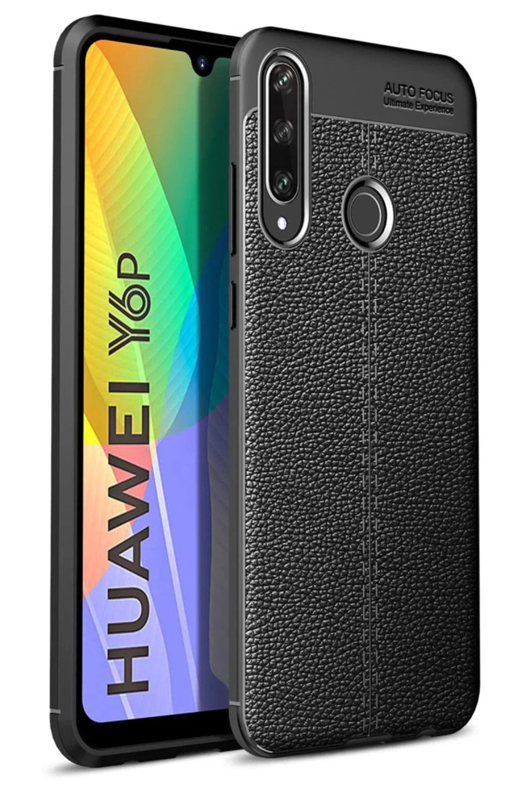 Huawei Y6P Uyumlu Kılıf Auto Focus Kapak - Siyah