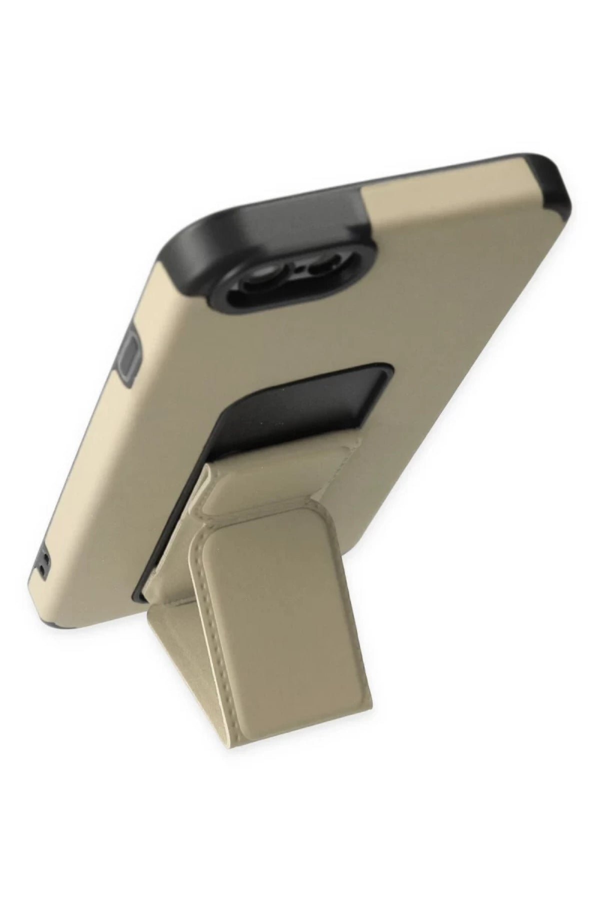 Apple iPhone 6 Uyumlu Kılıf Mega Standlı Silikon - Gold