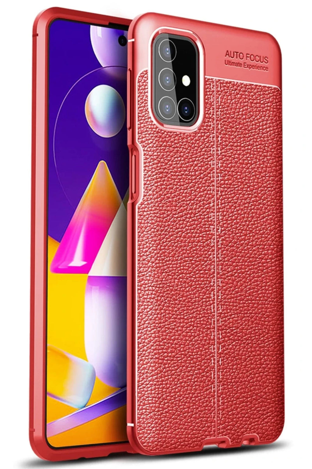 Samsung Galaxy M31S Uyumlu Kılıf Auto Focus Kapak - Kırmızı