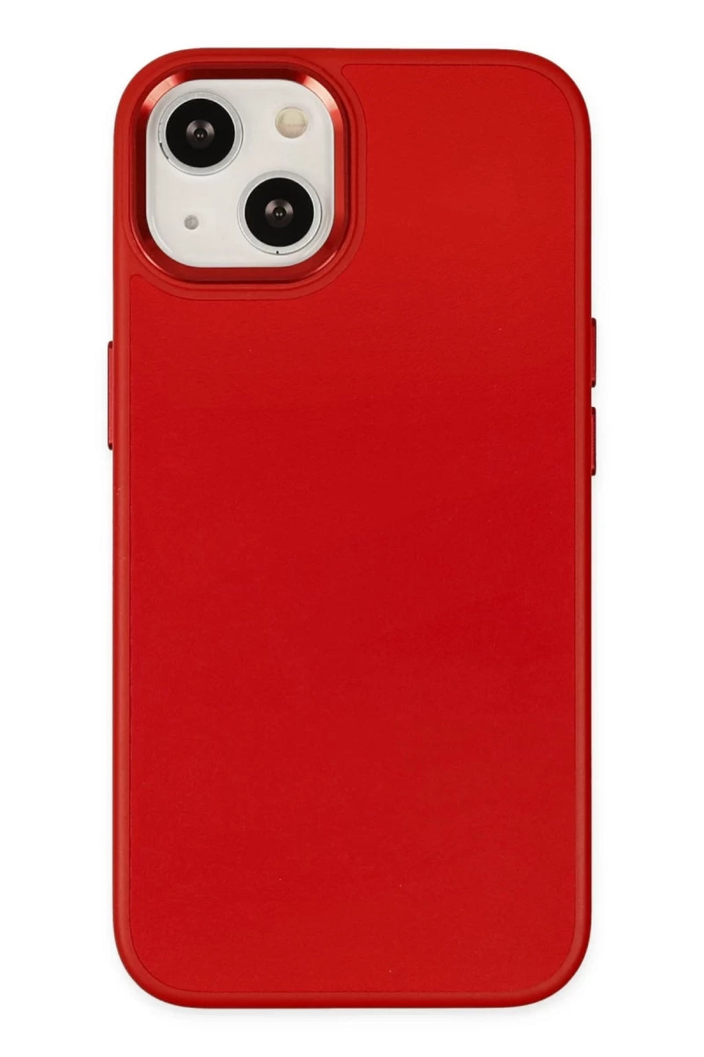 Apple iPhone 14 Plus Uyumlu Kılıf Asya Deri Silikon - Kırmızı