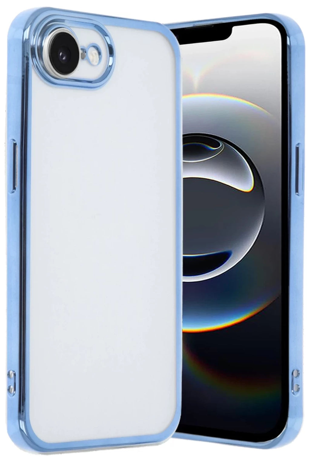 Apple iPhone 16E Uyumlu Kılıf Lensli Silikon - Açık Mavi