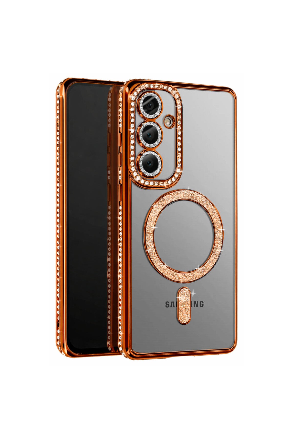 Samsung Galaxy S26 Uyumlu Joke Simli Magneticsafe Kılıf - Turuncu