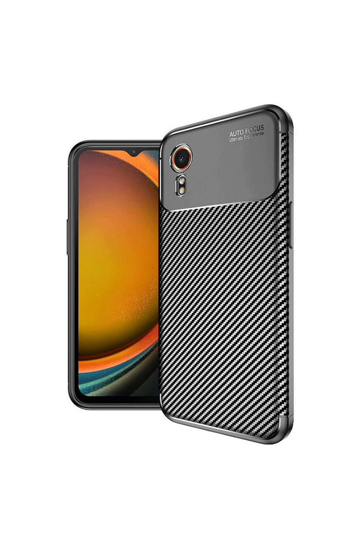 Samsung Galaxy XCover 7 Kılıf Auto Focus Karbon Kapak - Siyah