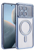 Xiaomi Poco X6 Pro Uyumlu Joke Simli Magneticsafe Kılıf - Mavi