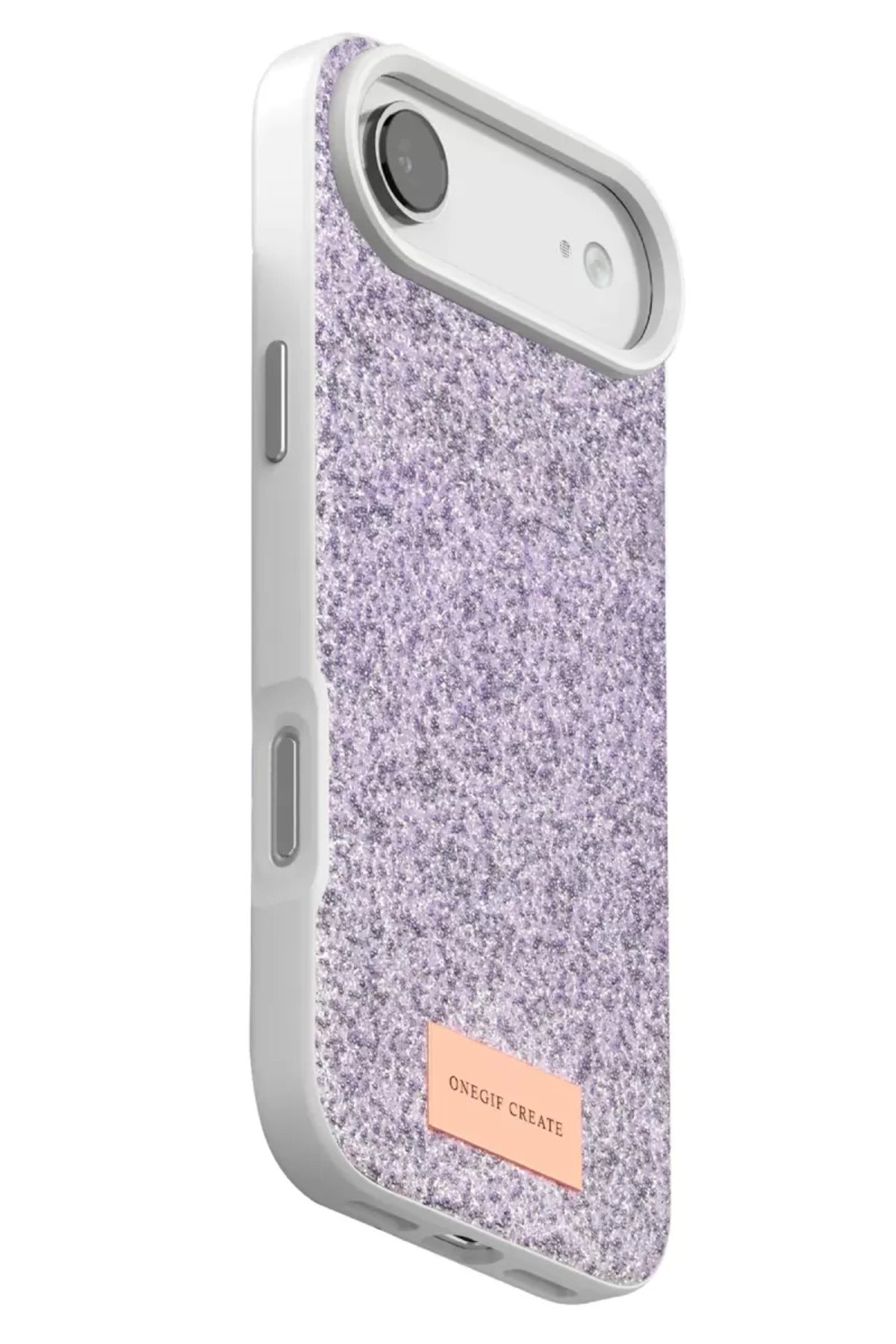 Onegif Apple iPhone 17 Air Uyumlu Bright Simli Kapak - Lila