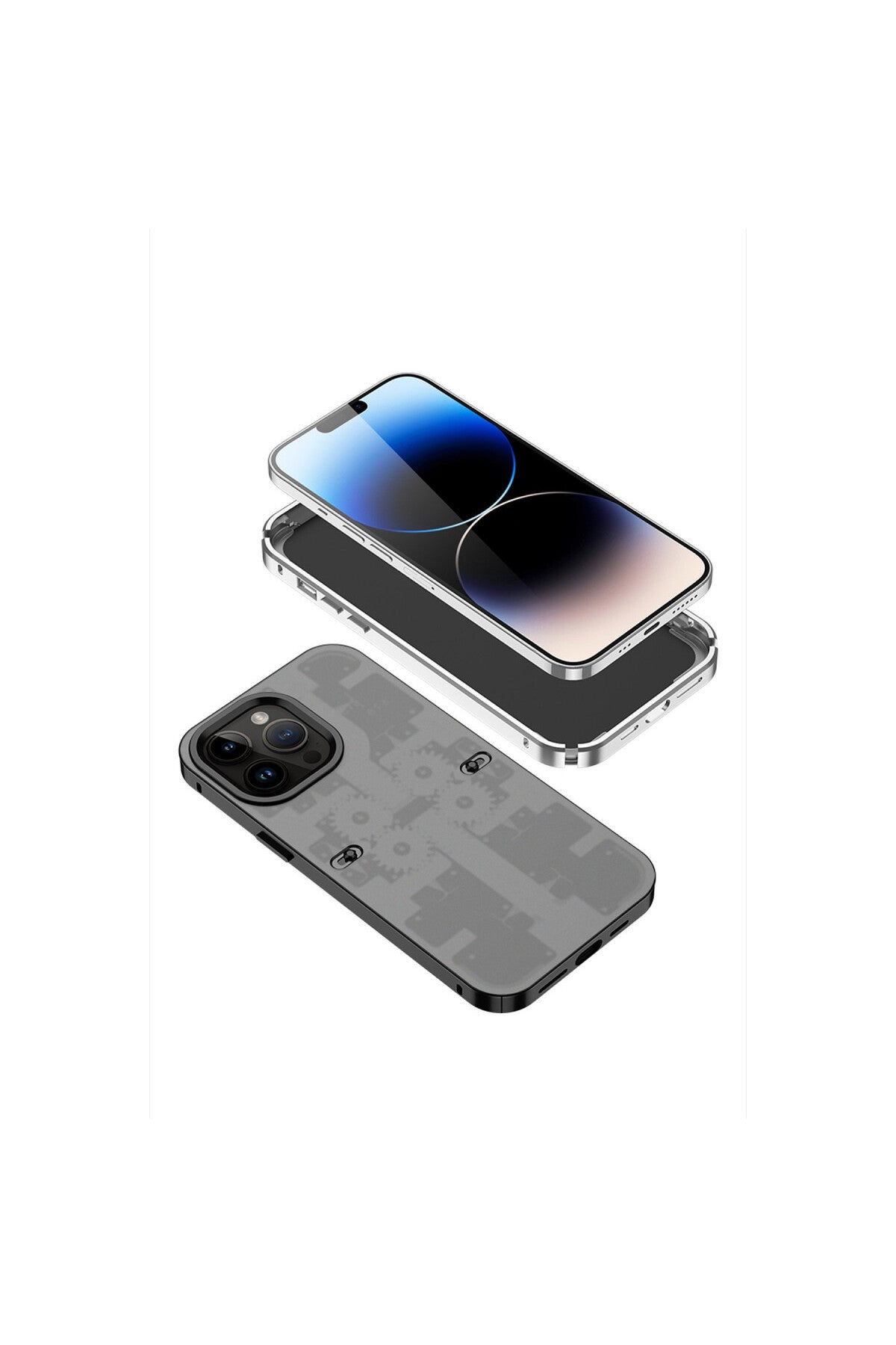 Apple iPhone 14 Pro Max Uyumlu Kılıf Mekanik Bumper Kapak - Yeşil