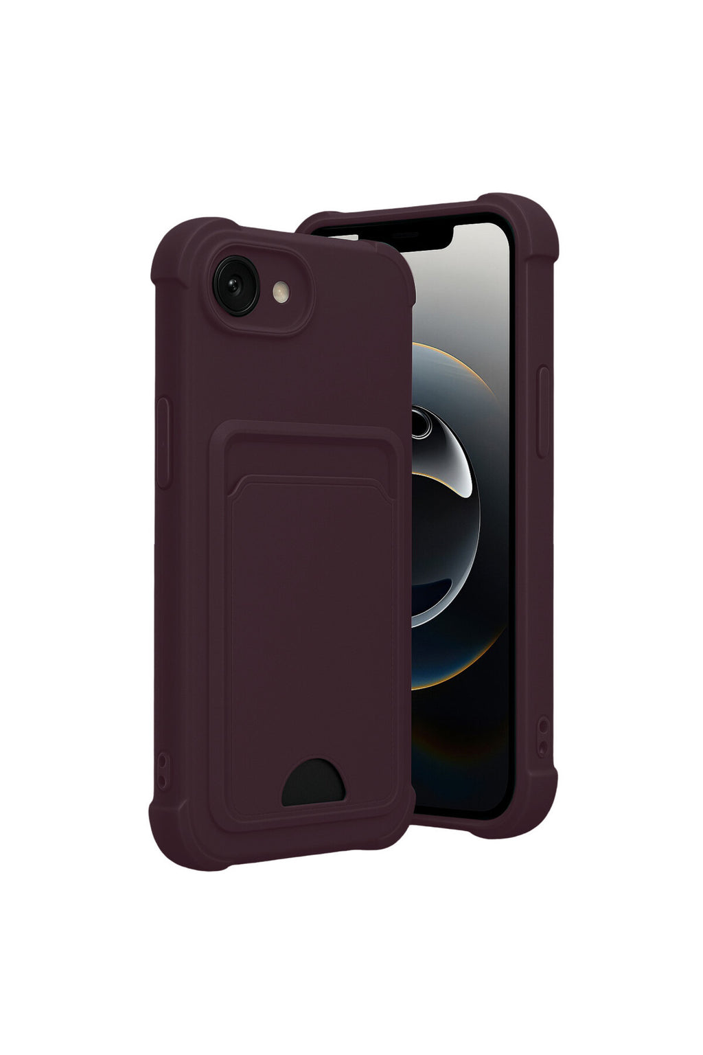 Apple iPhone 16E Uyumlu Kelvin Kartvizitli Silikon - Derin Mor
