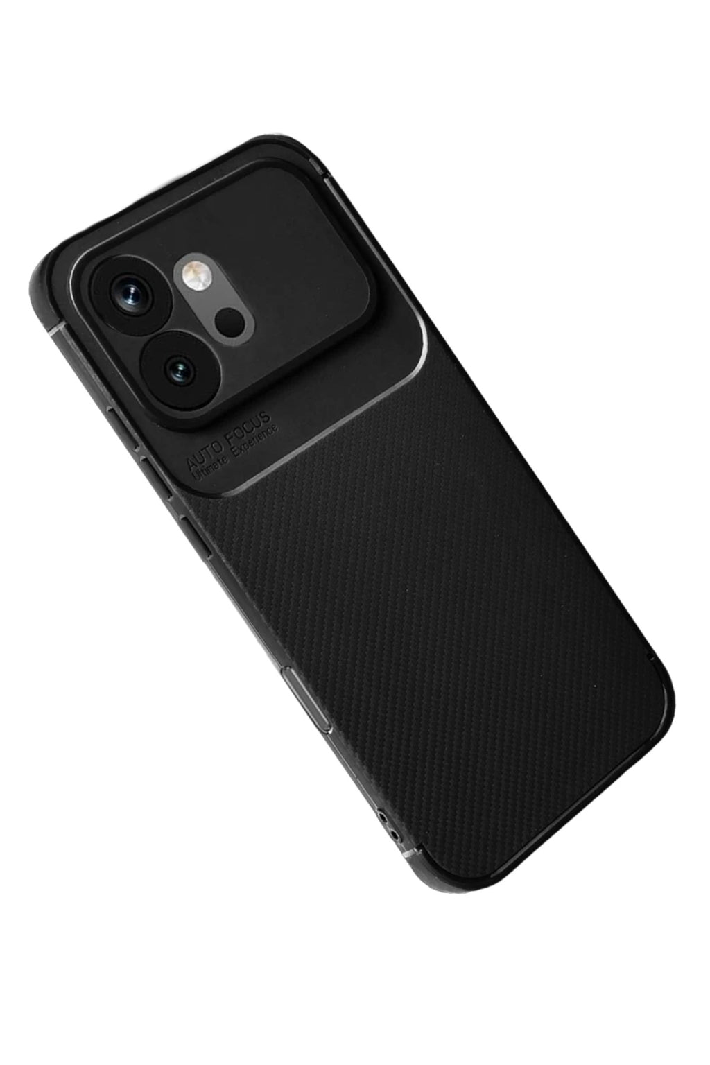 Huawei Honor 600 Uyumlu Auto Focus Karbon Kapak - Siyah