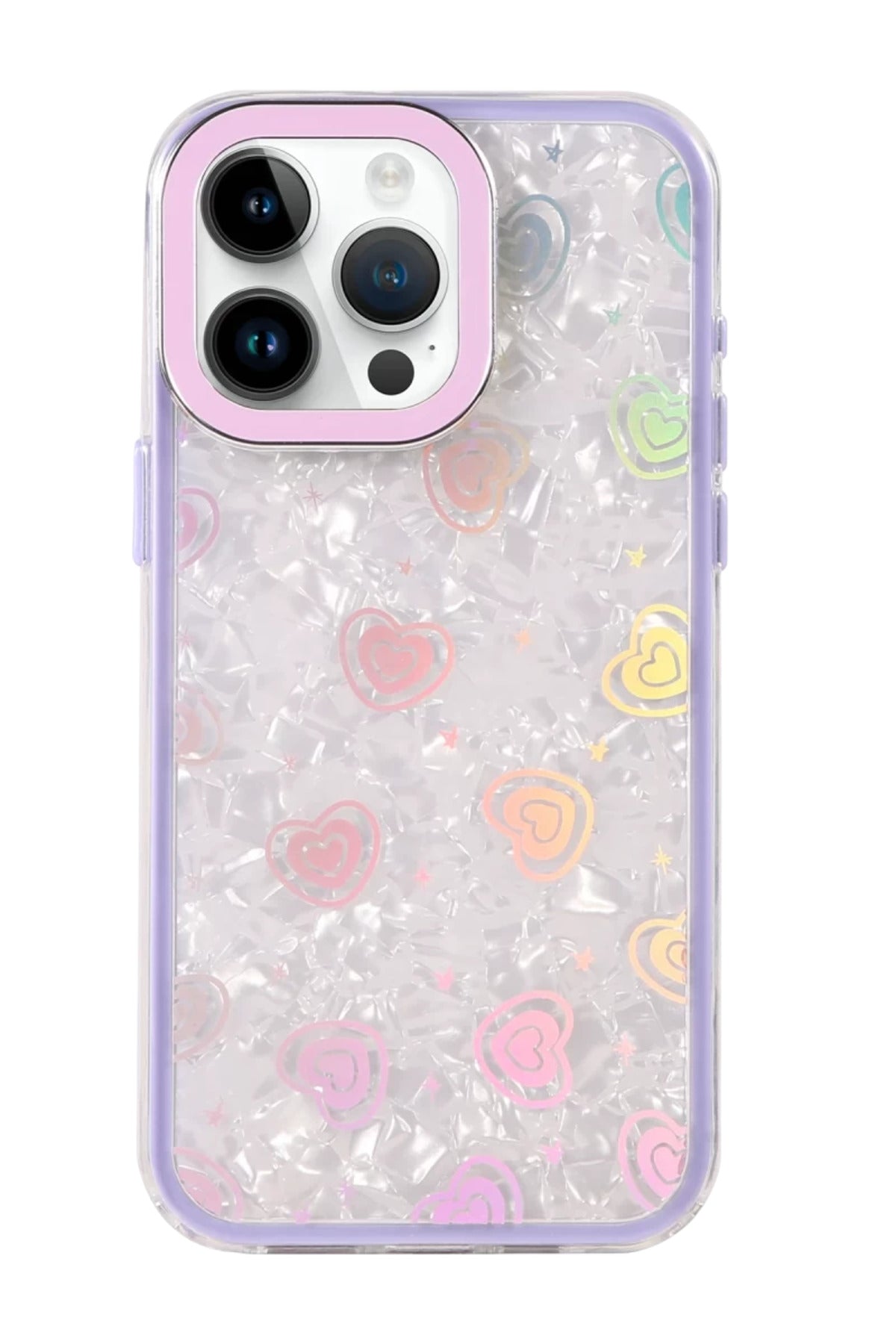 Apple iPhone 15 Pro Max Uyumlu Lumi Desenli Kapak - Mor