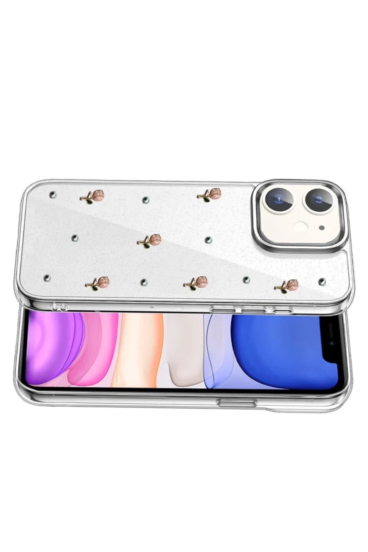 Apple iPhone 11 Uyumlu Fiyonk Desenli Kapak - Desen 6