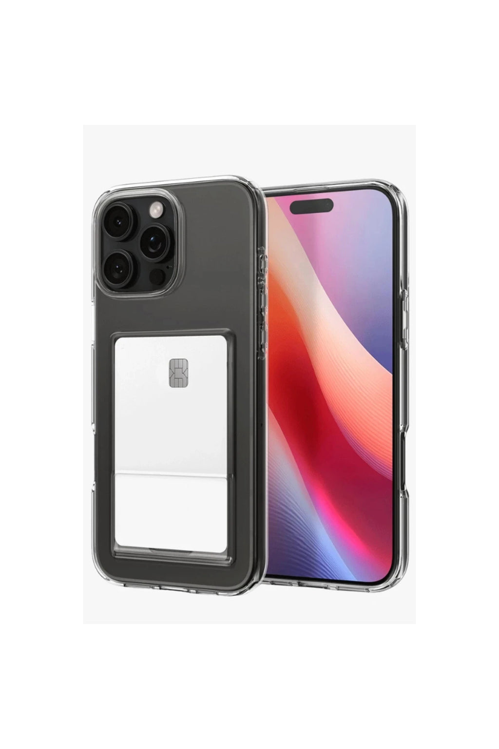 Apple iPhone 16 Pro Max Uyumlu Kılıf Kart Şeffaf Silikon - Şeffaf