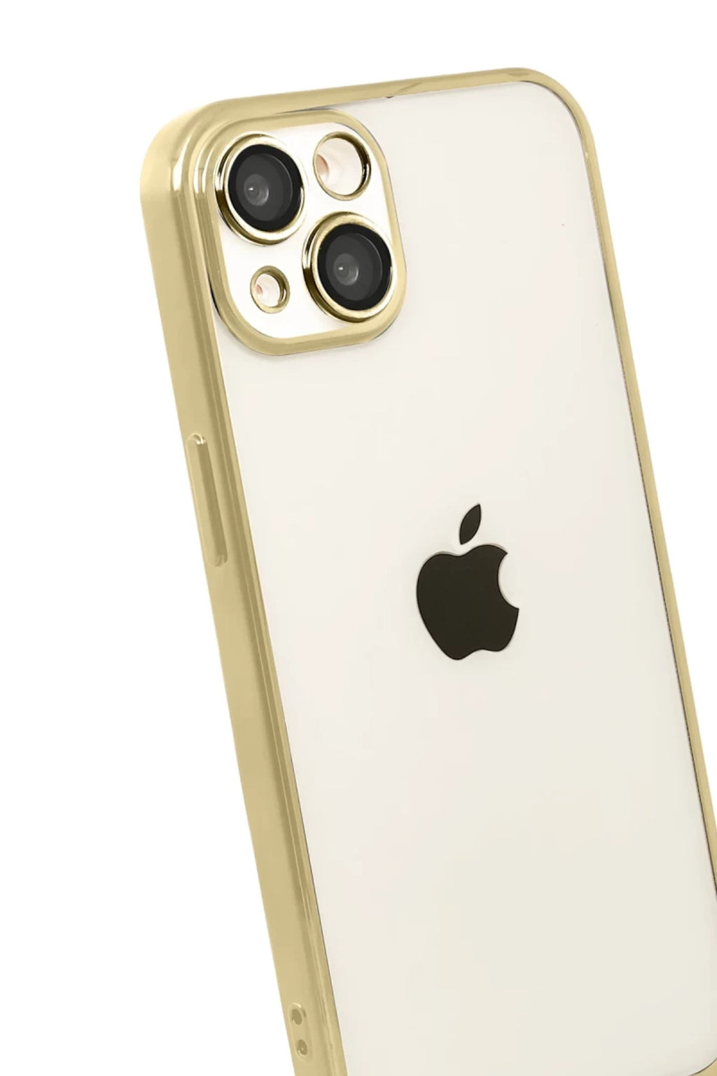 Apple iPhone 15 Uyumlu Lensli Silikon - Gold
