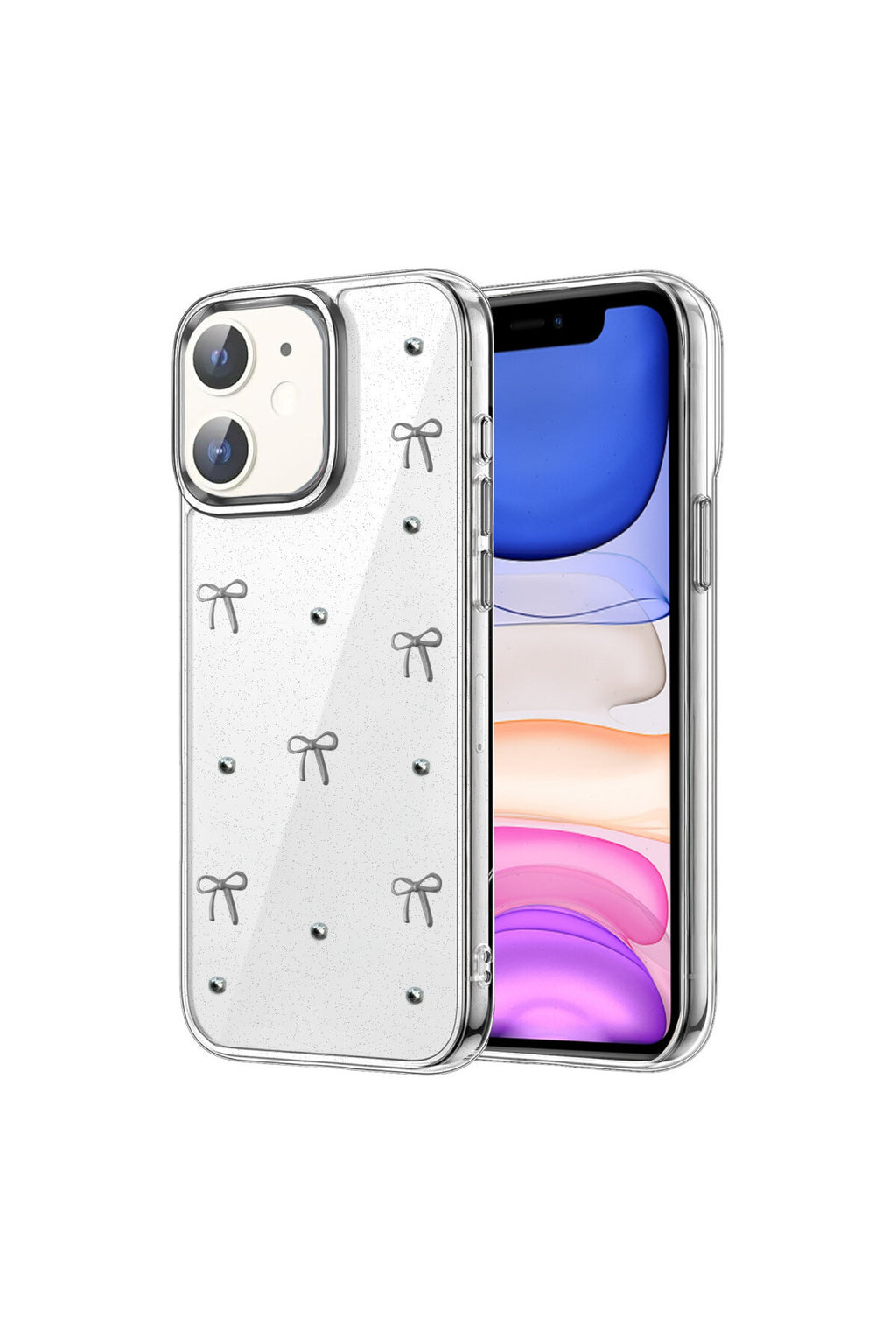 Apple iPhone 12 Uyumlu Fiyonk Desenli Kapak - Desen 5
