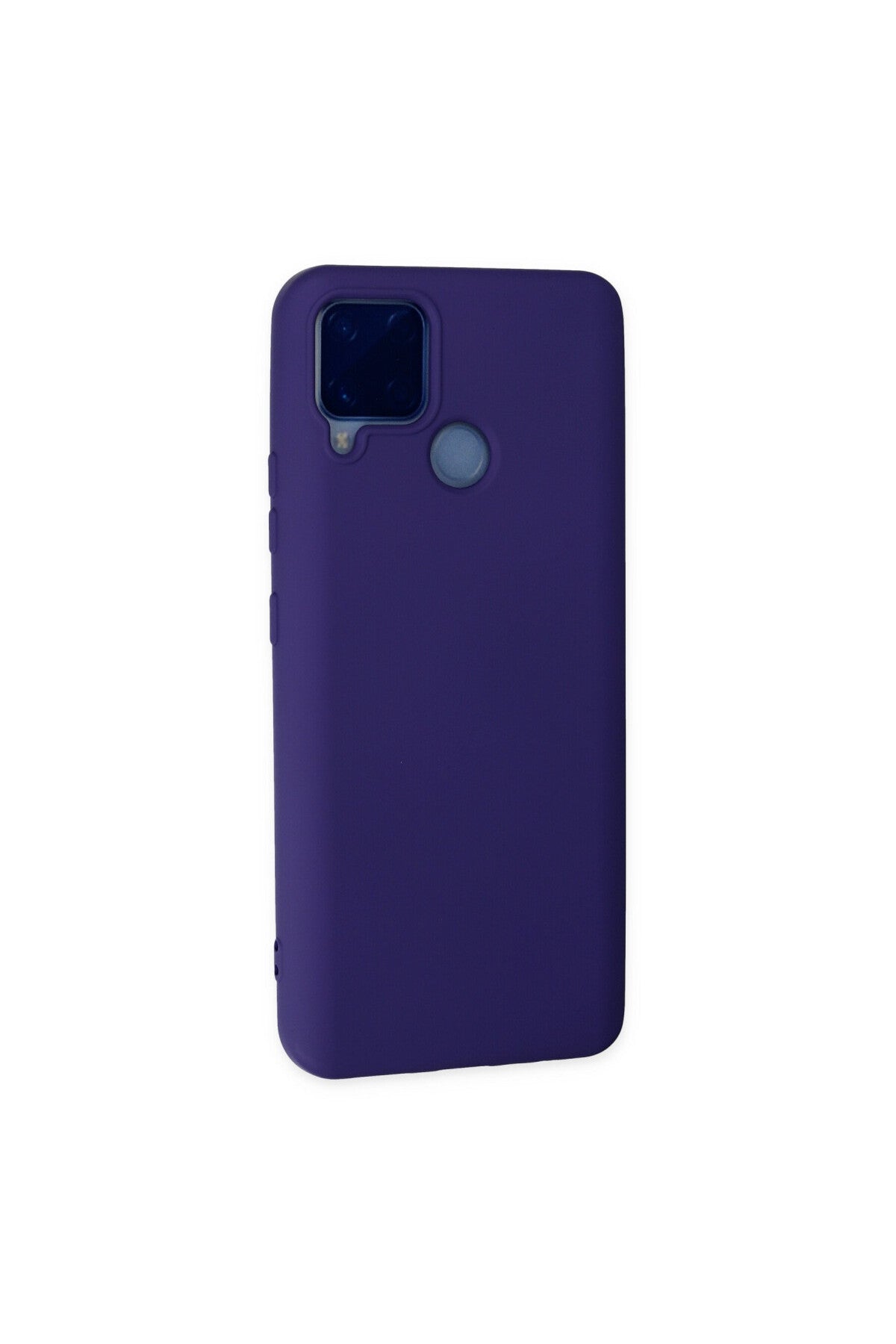 Realme C15 Uyumlu Kılıf Nano içi Kadife Silikon - Mor