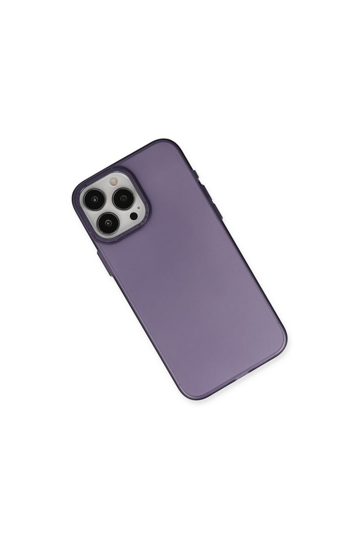 Apple iPhone 15 Pro Max Uyumlu Kılıf Modos Metal Kapak - Derin Mor