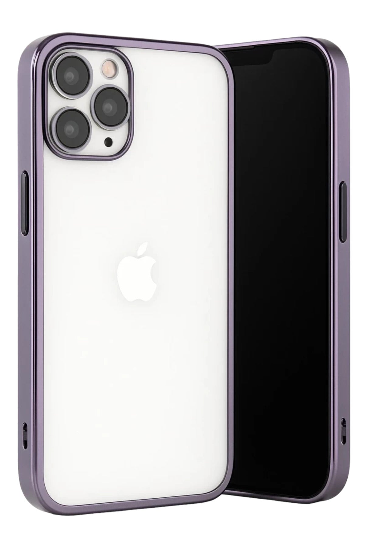 Apple iPhone 13 Pro Max Uyumlu Kılıf Lensli Silikon - Mor