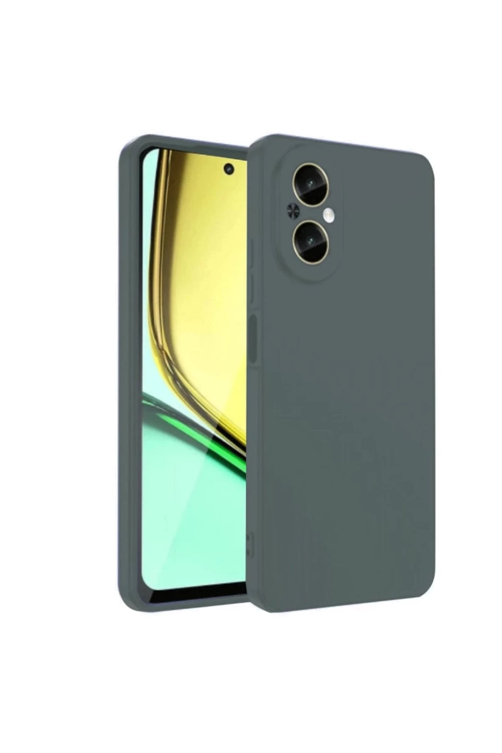 Realme 12 Lite Uyumlu Kılıf First Silikon - Koyu Yeşil