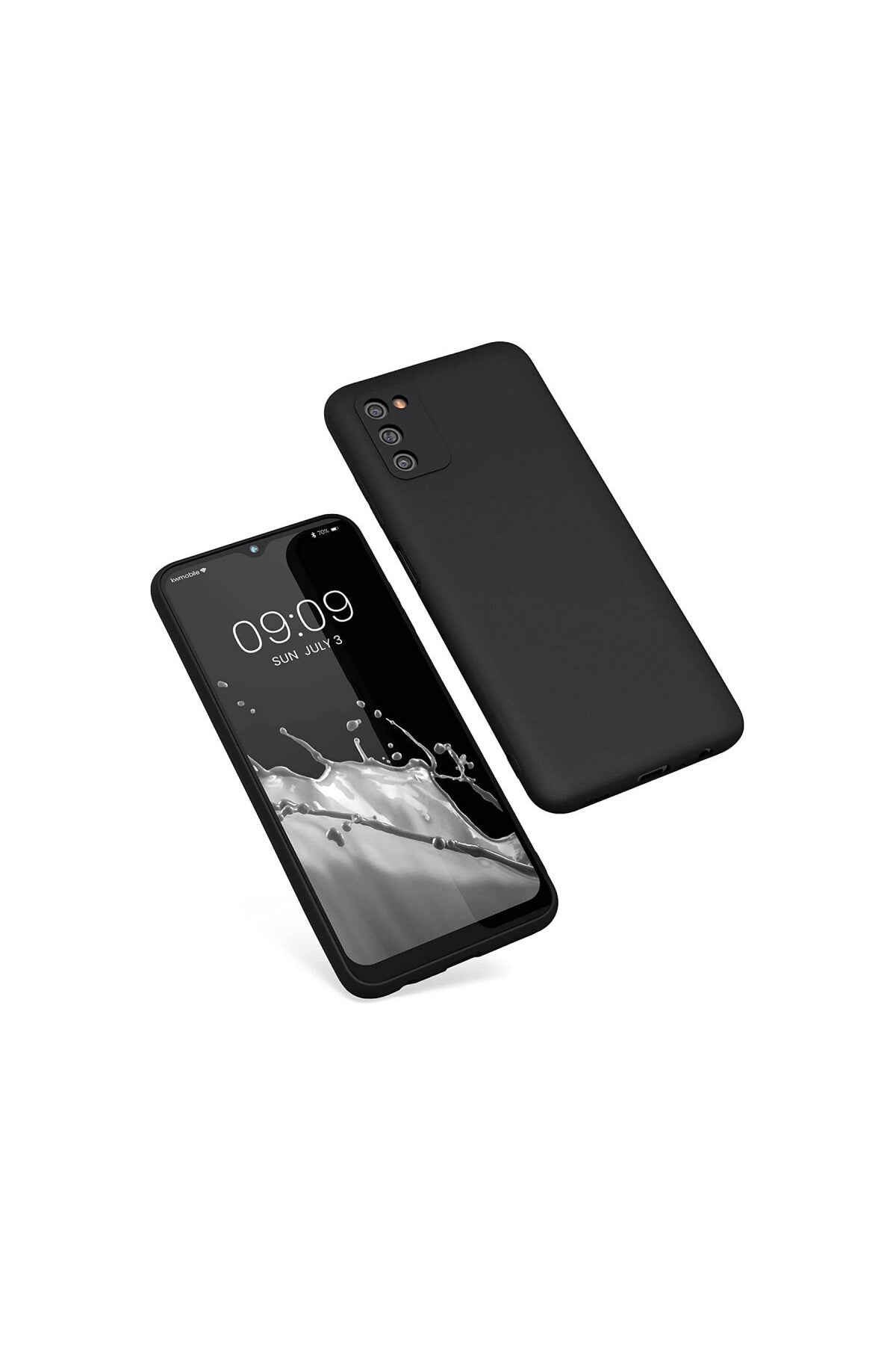 Samsung Galaxy A03S Uyumlu Kılıf First Silikon - Siyah
